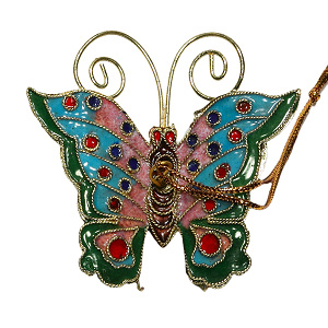 Schmetterling, Deko, Cloisonne Emaille, 0393